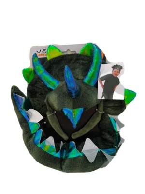 Dinosaur Green Triceratops Costume for kids Headband tail new Halloween - Image 1 of 3