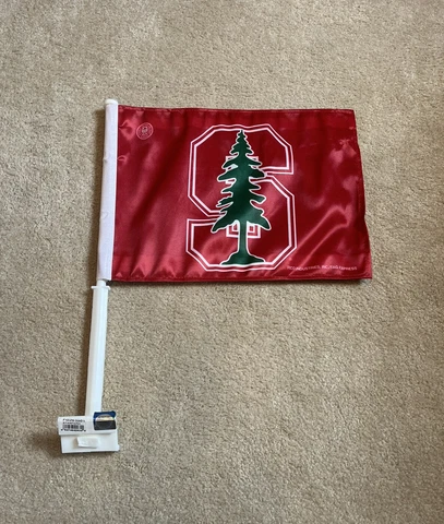 STANFORD Cardinal Car Window Gameday Flag NEW Cover