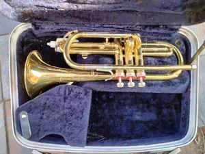 vintage Conn Director Cornet with mouthpiece and original case - Picture 1 of 14
