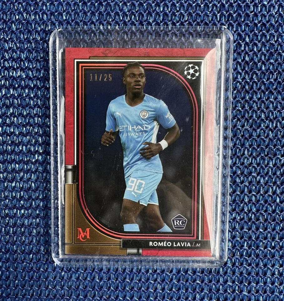 2021-22 Topps Museum Collection UEFA Romeo Lavia Red Rookie RC #/25 - Image 1 of 2