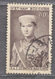 WIETNAM VIETNAM Fr. 1954 used SC#22 80c stamp, Crown Prince Bao-Long. - Picture 1 of 1