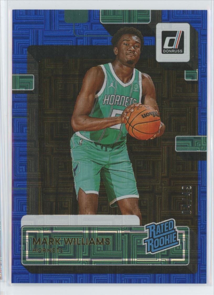 2022-23 Panini Donruss Rated Rookie Choice Blue Mark Williams #215 04/49 DD1