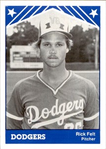 1983 Vero Beach Dodgers TCMA #3 Rick Felt Sacramento California CA Baseball Card