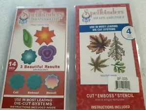 2 Spellbinders Shapeabilities Cut Emboss  Stencil Asst. Leaves Flower Creations  - Picture 1 of 4