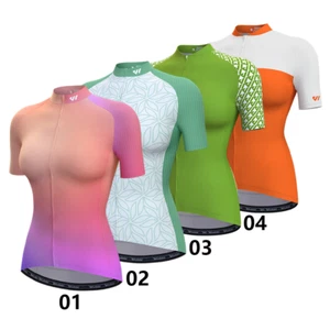 Sommer Radtrikot Damen kurze Ärmel 3 Taschen Rennrad Anzug MTB - Bild 1 von 25