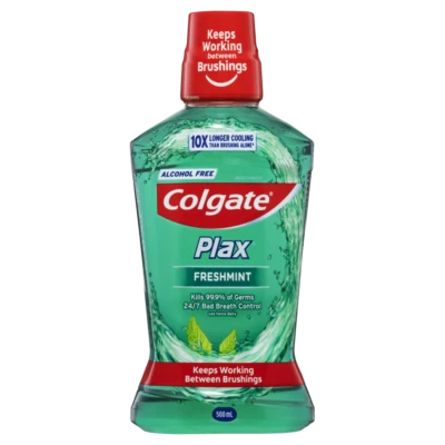 Colgate Plax Mouthwash 500mL Alcohol Free Bad Breath Control - Fresh Mint - image 1 of 3