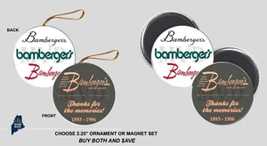 BAMBERGERS Ornament / Magnet Set - Department Store Vintage Gift Defunct Retail - Picture 1 of 1
