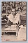 Indian Painting Man "An Astrologer" Antique Astrology Postcard ~1910s