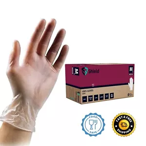 100 Clear Vinyl Gloves Disposable, Latex & Powder Free, All Sizes, 500 1000 2000 - Picture 1 of 24