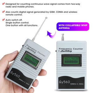 Radio Frequency Counter GY560 50Mhz To 2.4Ghz Portable Frequency Counter - Picture 1 of 10