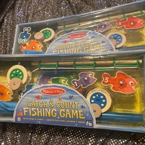 2 Melissa & Doug Catch & Count Giochi Pesca Nuovi In Scatola Legno Giocattoli Magnetici - Foto 1 di 8