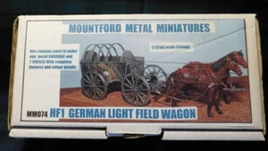 RARO Mountford Metal Miniatures HF1 German Light Field Wagon - Imagen 1 de 3