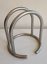 Retro Modern Style Thick Silver Tone Brushed Nickel Letter / Napkin Holder