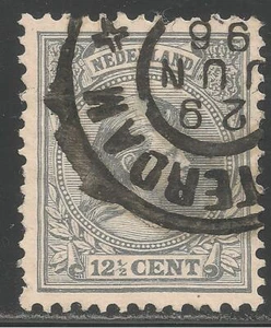 Países Bajos #44 (A8) En muy buen estado usado hijo - 1894 12 1/2c Princesa Guillermina - Imagen 1 de 1