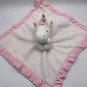 Carters White Pink Unicorn Lovey Baby Plush 2020 Security Blanket Hugging 14in - Picture 1 of 6