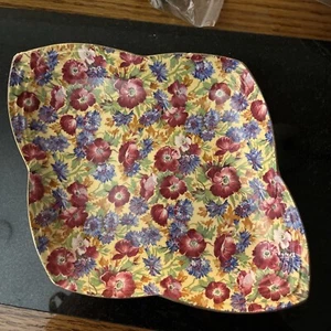 9.25" ROYALTY Chintz Royal Winton GRIMWADES diamond serving plate - Picture 1 of 3