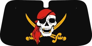 Cool Pirate skull design car window Sun shade , made to order, choose size - Picture 1 of 1