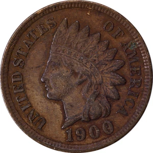 1900-P Indian Cent 1c - XF Details - tolle Farbe - scharfer Kontrast - Bild 1 von 2