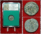 New ListingAncient Roman Empire Coin Tetricus I Laetittia Holding Wreath And Anchor