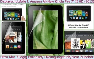 2x Pellicola Protettiva Display Cristallo Chiaro per New Amazon Kindle Fire HD 7 2013 Ultra - Foto 1 di 1