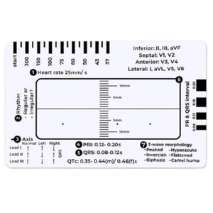 1X(ECG 7 Step Ruler, ECG 7 Step Ruler for ECG/EKG Interpretation, Rapid and5870 - Foto 1 di 7