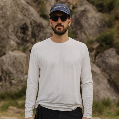 James Perse Yosemite Shirt Mens 2 Medium White Mesh Performance Athletic - Image 1 of 4