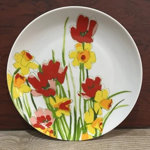 Vintage 70's VERA Daffodils Plate Signed Vera ‘I Love To Talk With Color’ 8” - Picture 1 of 5