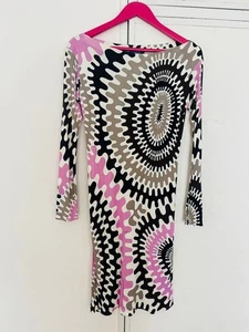 Abito EMILIO PUCCI taglia 40 fantasia vortice nero bianco beige - Foto 1 di 24