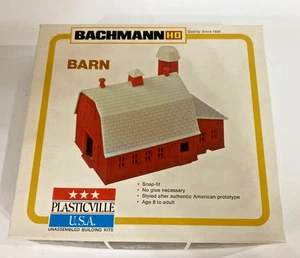 BACHMANN BARN Plasticville USA Item No 2602 with Original Box & INSTRUCTIONS - Picture 1 of 9