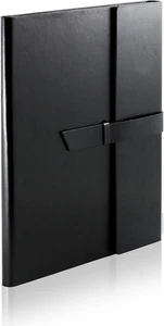 Portafolio Cuero Negro A4 Refillable Carpeta Ejecutiva Hombre Mujer Oficina - Picture 1 of 12
