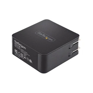 Startech WCH1CBK 60 WATT PD UNIVERSAL USB-C LAPTOP AC WALL CHARGER W/ 6FT CABLE - Picture 1 of 2