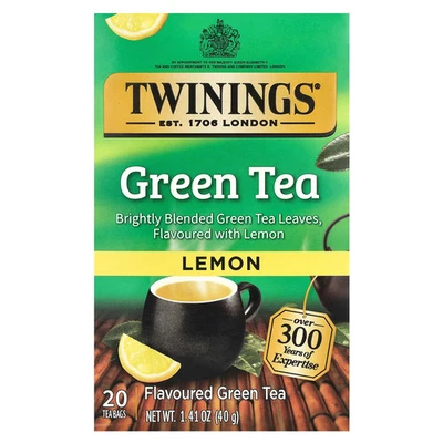 Flavored Green Tea, Lemon, 20 Tea Bags, 1.41 oz (40 g) - Image 1 of 3