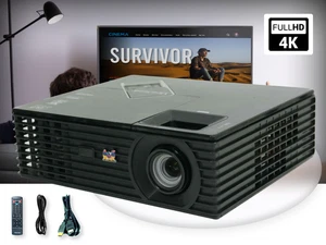 Compact Portable Projector DLP for Outdoor Gatherings 3000 Lumens Long Lamp Life - Picture 1 of 8