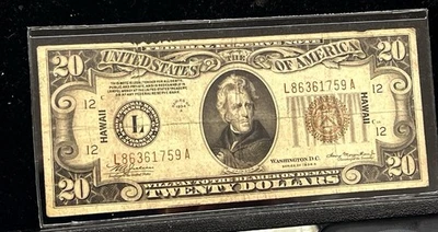 $20 1934 A (( HAWAII )) Federal Reserve Note ** PAPER CURRENCY - Image 1 of 2