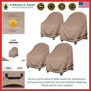 Paquete de 4 fundas para silla Adirondack de patio impermeables para silla de exterior tamaño hasta 28w X - Imagen 1 de 9