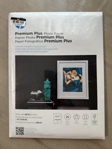 Papel fotográfico brillante HP Premium Plus | 25 hojas | Carta | 8,5 x 11 pulgadas | CR670A - Imagen 1 de 3