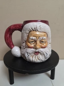 Taza de flores de Navidad cara de Papá Noel vintage 1995 flores inc globos # 654775 - Imagen 1 de 6