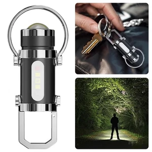 Outdoor LED Work Light Keychain Rechargeable Flashlight Keyring Adventure U K, - Picture 1 of 19