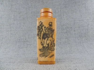 Rare Old China Master Hand-painted Figure Design Snuff Bottle E - Image 1 of 4