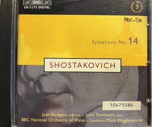 SHOSTAKOVICH - Symphony No. 14 - Rodgers/Tomlinson/Wrigglesworth CD BIS ex-ABC - Bild 1 von 2