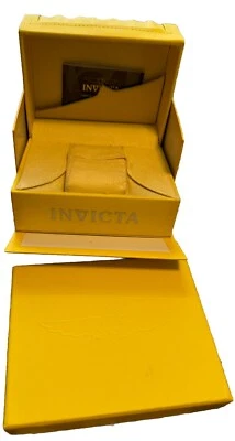 Invicta Yellow Classic Wave Empty Watch Box Case Watch Display Original  Box - Image 1 of 3