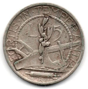 San Marino silver 5 Lire 1933 - Rome mint - Only 50 000 strucks (#037) - Picture 1 of 3