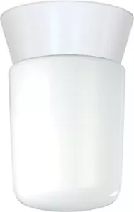 8" 1 Light Utility Ceiling with White Glass White Finish - SATCO-SF77-533 - Picture 1 of 1
