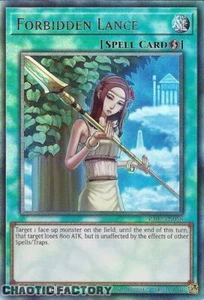 YUGIOH Ultimate Rare RA02-EN058 Forbidden Lance 1st Edition NM - Picture 1 of 1