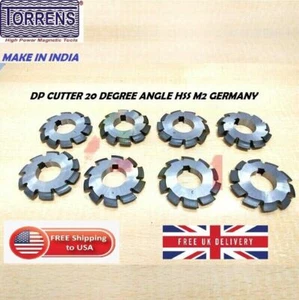 10 DP Involute Gear Cutters PA 20 Bore 25.4mm 1" Set Of 8 Pieces Pcs No 1-8 HSS - Picture 1 of 5