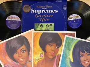 DIANA ROSS & SUPREMES Greatest Hits - 1967 1st Press Motown 2-LP w/ Posters -VG+ - Picture 1 of 9