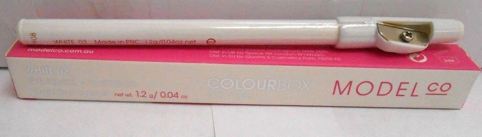 Lápiz de ojos Model Co caja de colores + sacapuntas 0,04 oz *NUEVO EN CAJA BLANCO 03 Foto 1 de 1