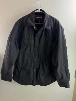 Craftsman Workwear одеяло с подкладкой пуговицы пальто куртка большой серый Snap флис - Изображение 1 из 4