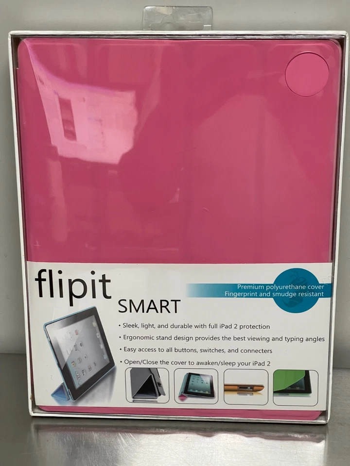 Hornettek Flipit Smart iPad Case (BAD3-001-PI) For iPad 2  - PINK Color - Image 1 of 4