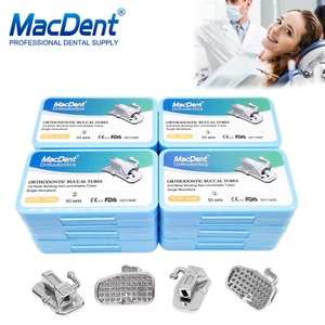 MacDent Dental Orthodontic Buccal Tubes 1st 2nd Monoblock Tube Roth MBT 018/022 - Picture 1 of 43
